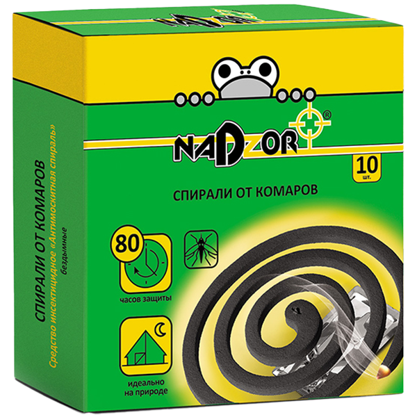 Спирали от комаров NADZOR (10шт) черные в Мегионе