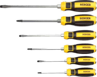 Набор отверток 6шт ударных с шестигранником BERGER (BG1067) в Мегионе