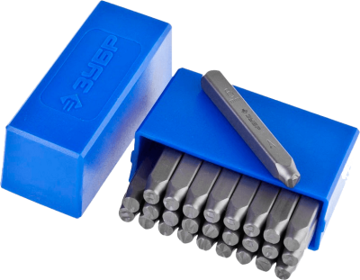 Клейма стальные буквенные ЗУБР латинские 6мм (27 шт.) в Мегионе