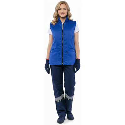 Жилет утепленный УНИВЕРСАЛЬНЫЙ (цв.васильковый/размеры не ГОСТ) в Мегионе