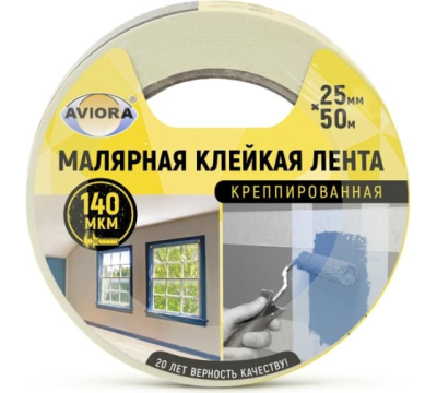 Лента малярная 25ммх50м AVIORA (304-007) /36 в Мегионе
