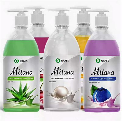 Мыло жидкое 1л Milana GRASS с дозатором в Мегионе