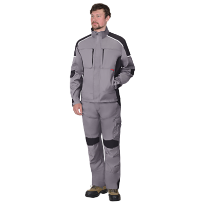 Куртка летняя Сириус-ЦИТРИН (цв.серый+черный) в Мегионе