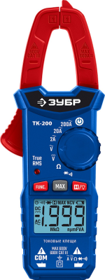 Клещи электроизмерительные ЗУБР ТК200 (59828) цифровые в Мегионе