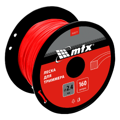 Леска для бензокосы 2,4мм х 160м Квадрат MTX (96877) в Мегионе