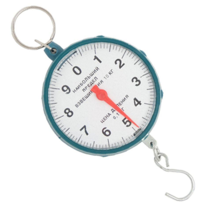 Безмен 10кг. круглый пластик цвет микс (1519718) в Мегионе