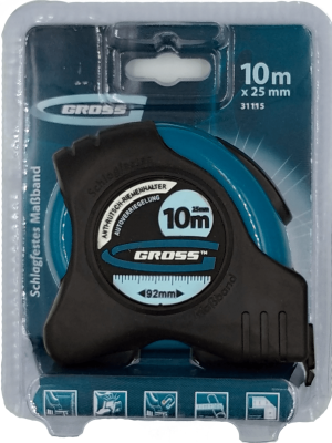 Рулетка  10м*25мм GROSS SCHLAGFEST (31115) в Мегионе